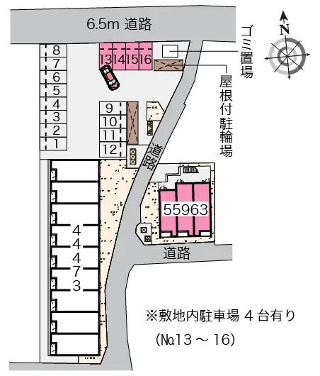 ★手数料０円★岡山市中区神下 月極駐車場